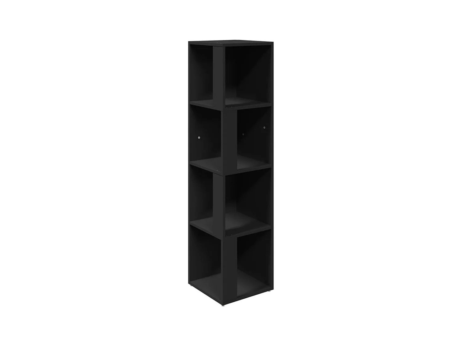 Armoire d'angle Noir 33x33x132 cm Bois d’ingénierie