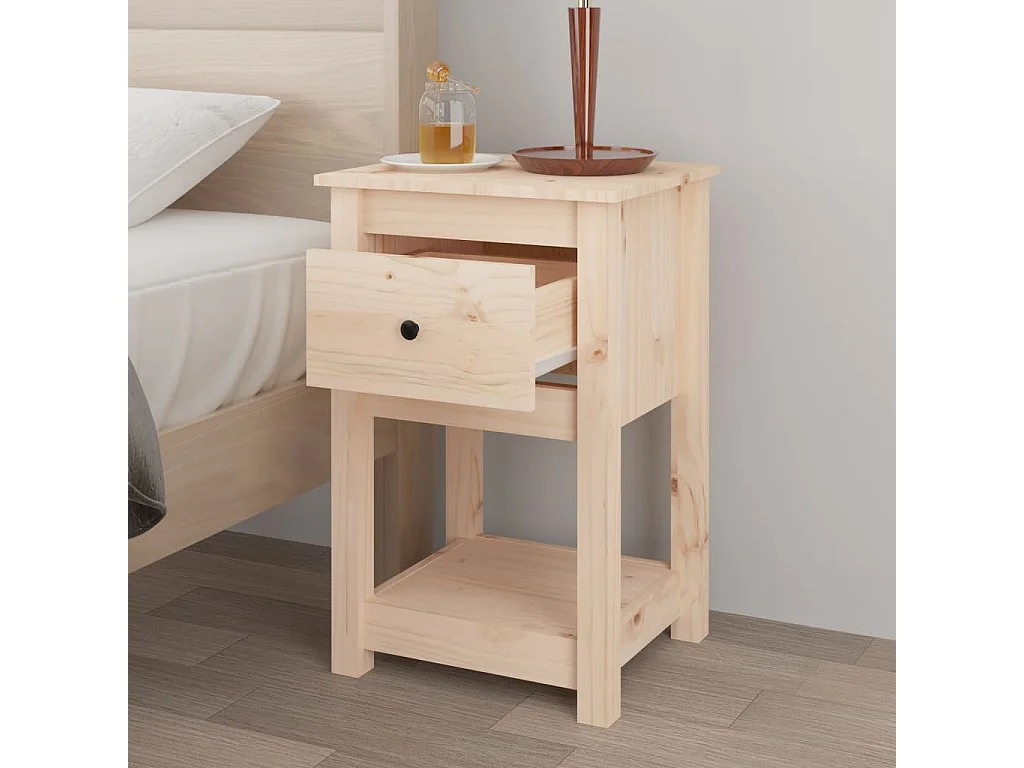 Comodini 2 pezzi 40x35x61,5 cm Legno di pino massiccio