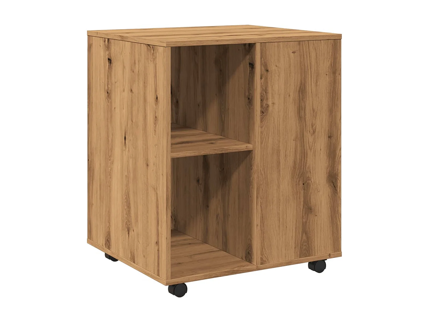 Handgefertigter Rollschrank aus Eichenholz, 60 x 53 x 72 cm, Holzwerkstoff