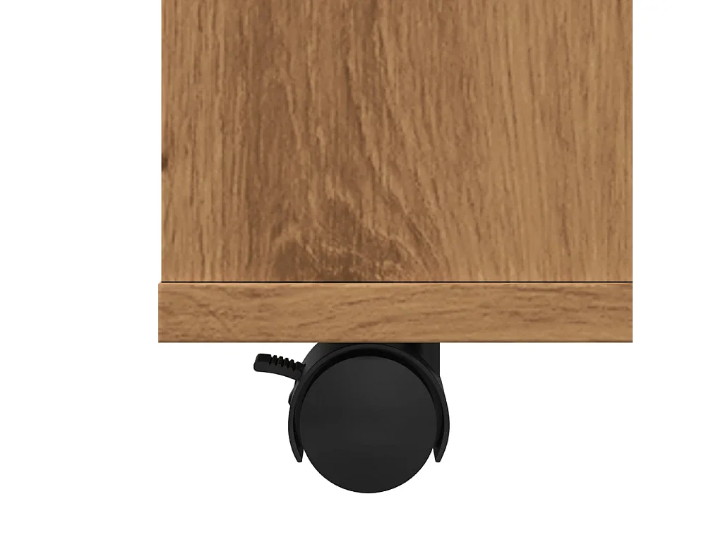 Handgefertigter Rollschrank aus Eichenholz, 60 x 53 x 72 cm, Holzwerkstoff