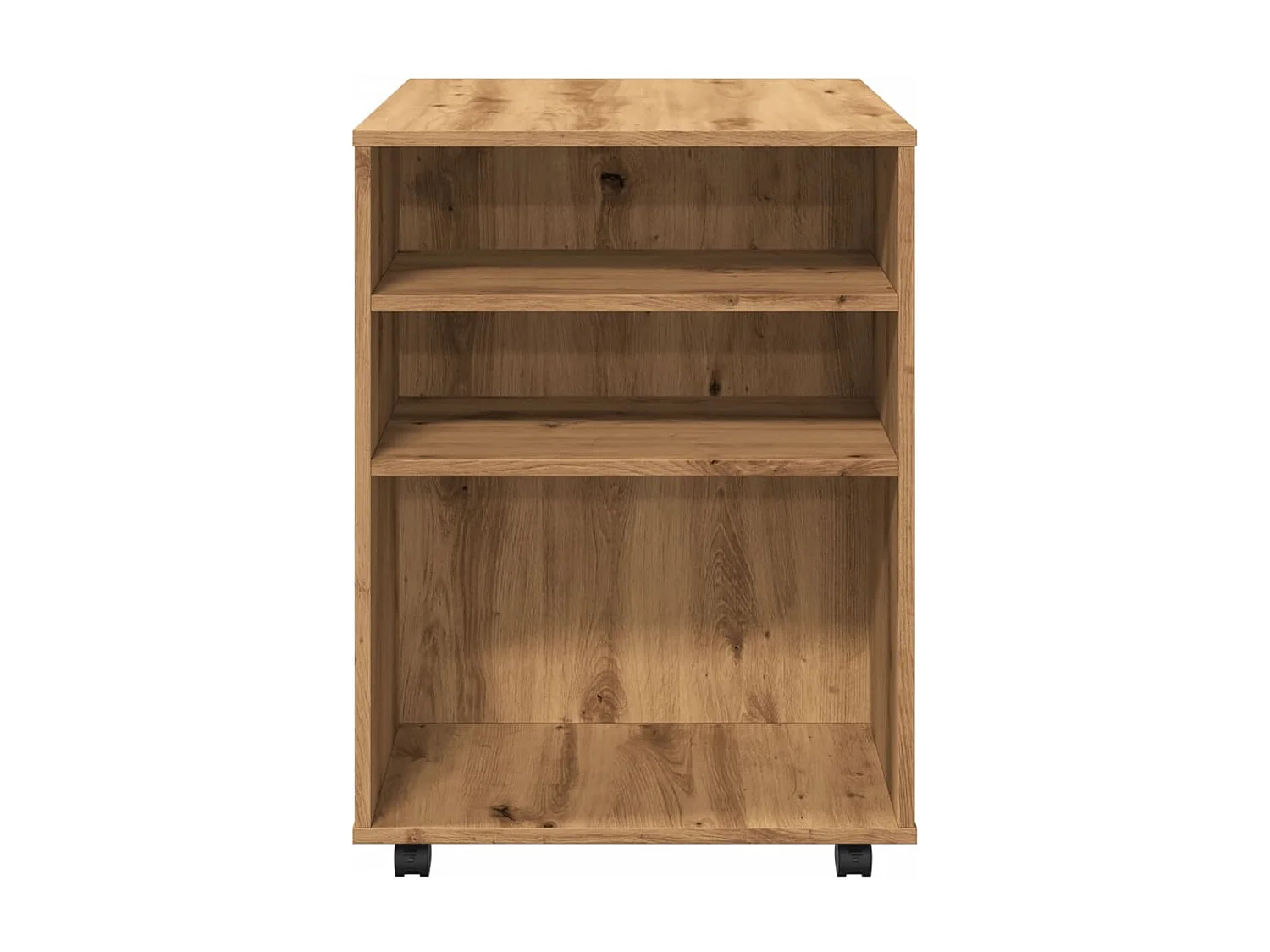 Armoire roulante chêne artisanal 60x53x72 cm bois d'ingénierie