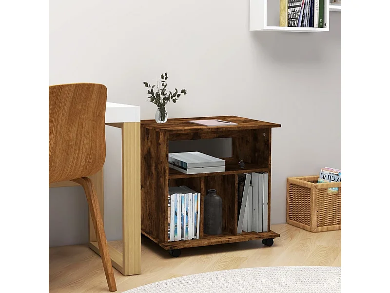 Rollschrank Räuchereiche 60x45x60 cm Holzwerkstoff