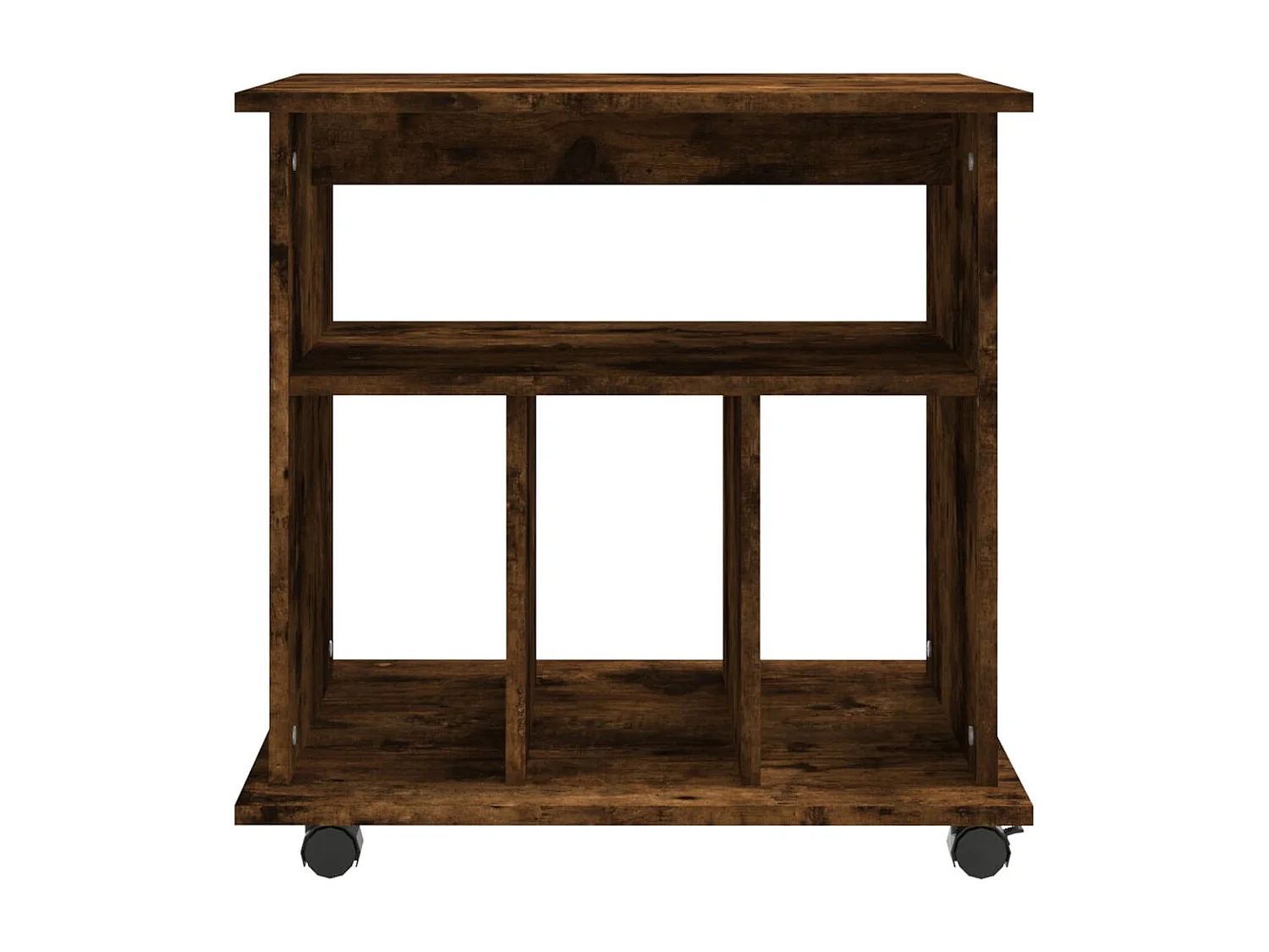 Armoire roulante Chêne fumé 60x45x60 cm Bois d'ingénierie