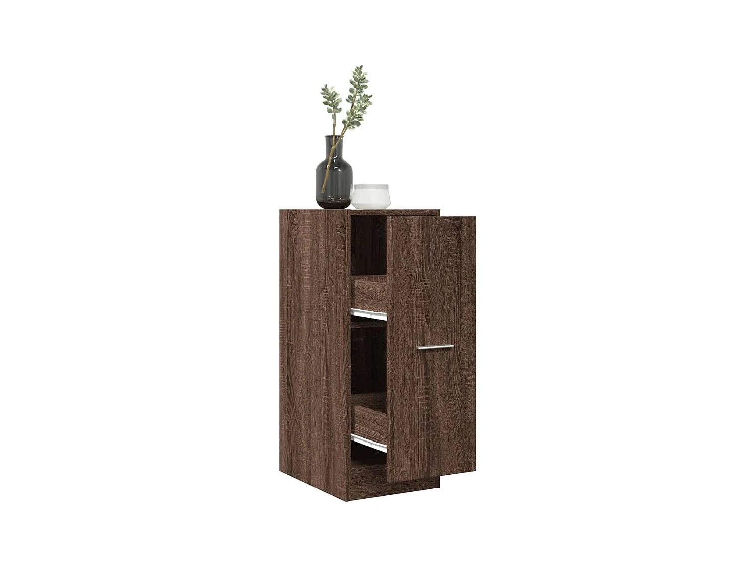 Armoire apothicaire chêne marron 30x41x77,5cm bois d'ingénierie