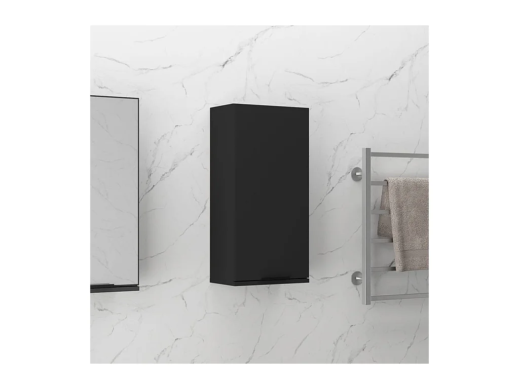Armoire murale de salle de bain Noir 32x20x67 cm