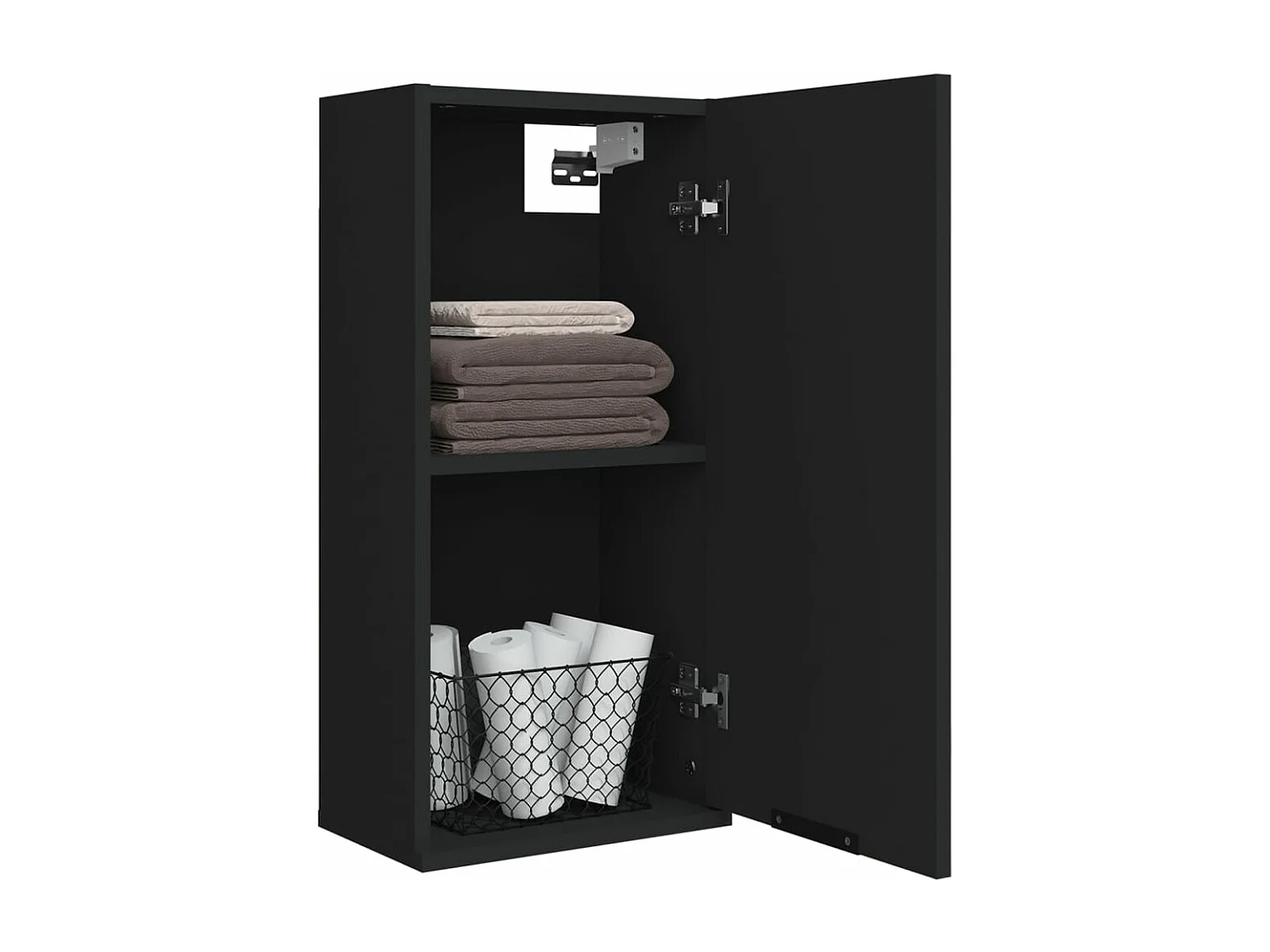 Armoire murale de salle de bain Noir 32x20x67 cm