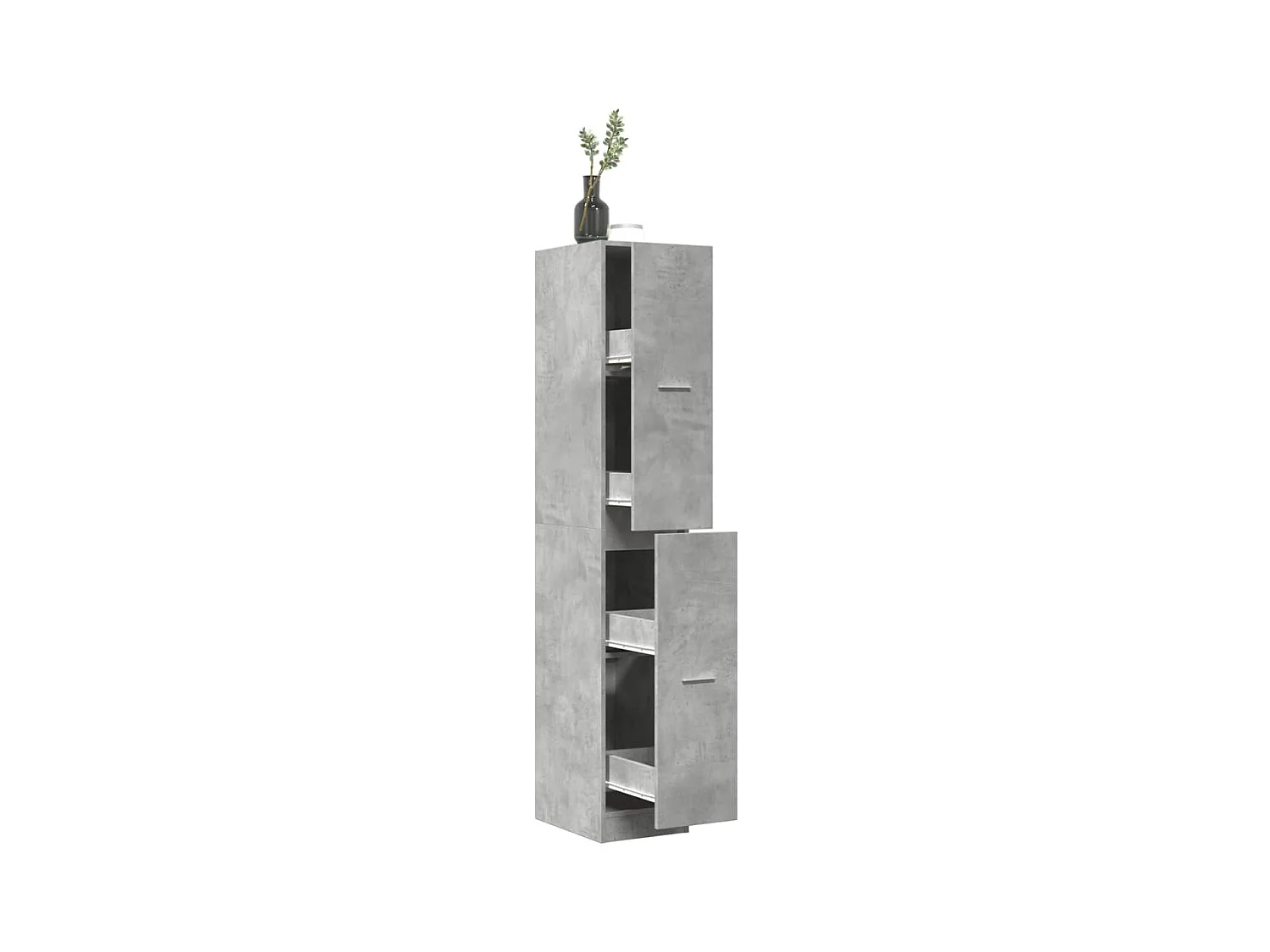 Armoire d'apothicaire gris béton 30x41x174,5 cm bois ingénierie