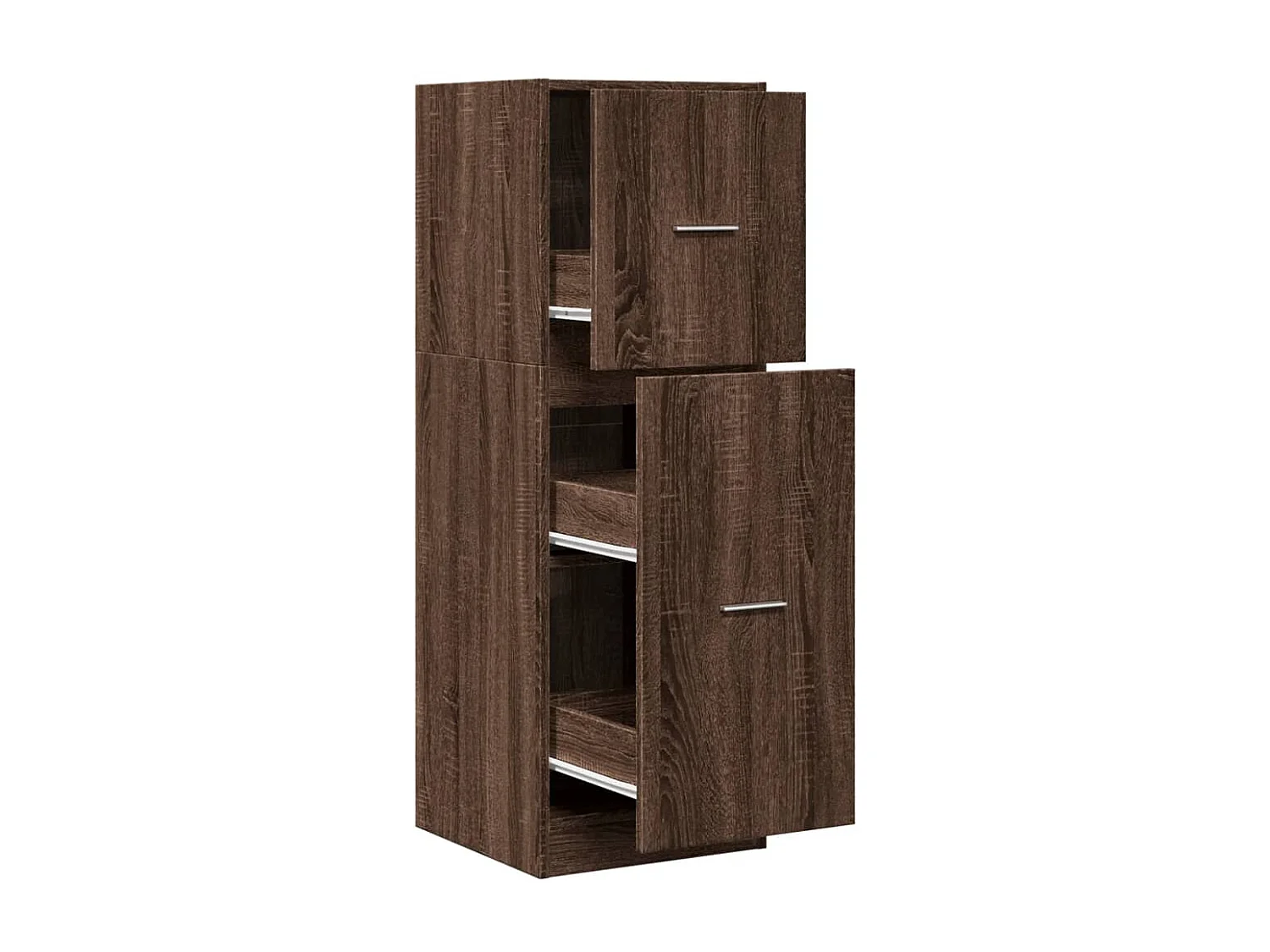 Mueble boticario roble marrón 40x41x118 cm madera contrachapada