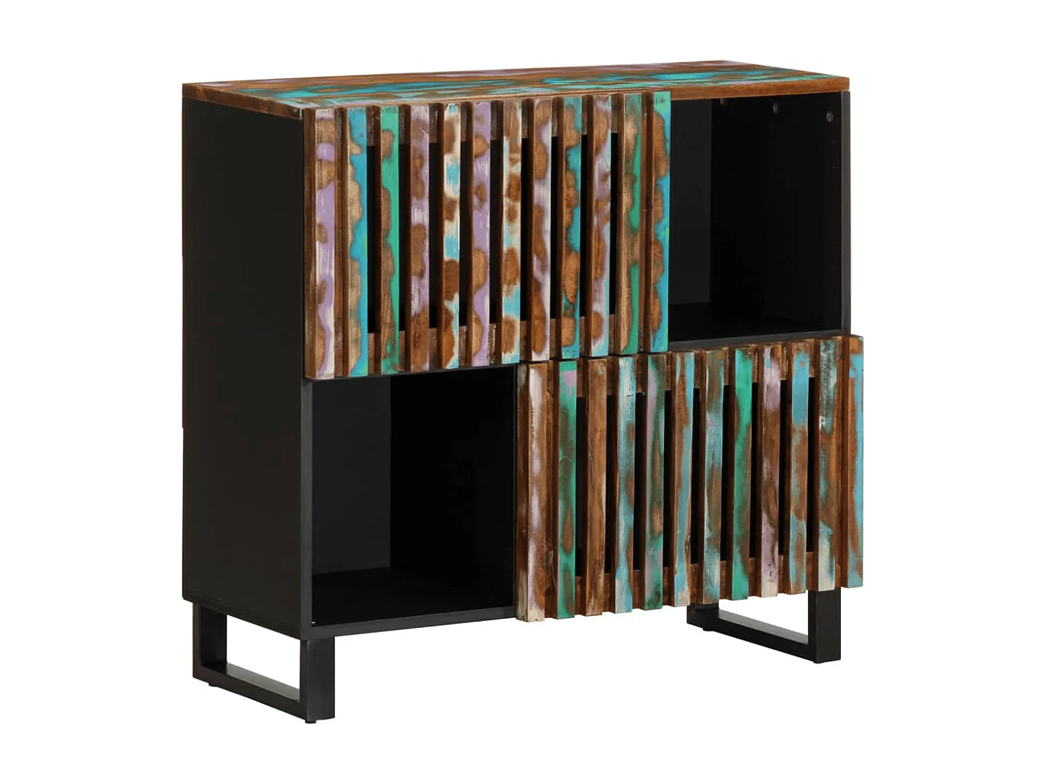 Sideboard 80x34x75 cm aus massivem Akazienholz