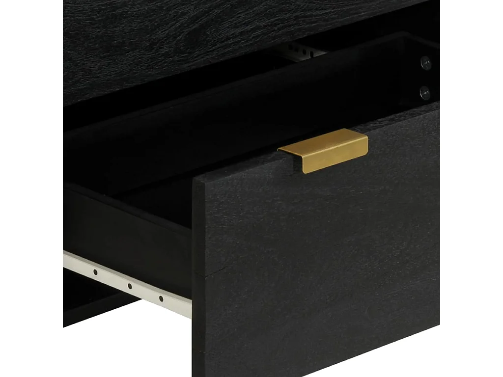 Credenza nera 60x33x75 cm in derivati del legno