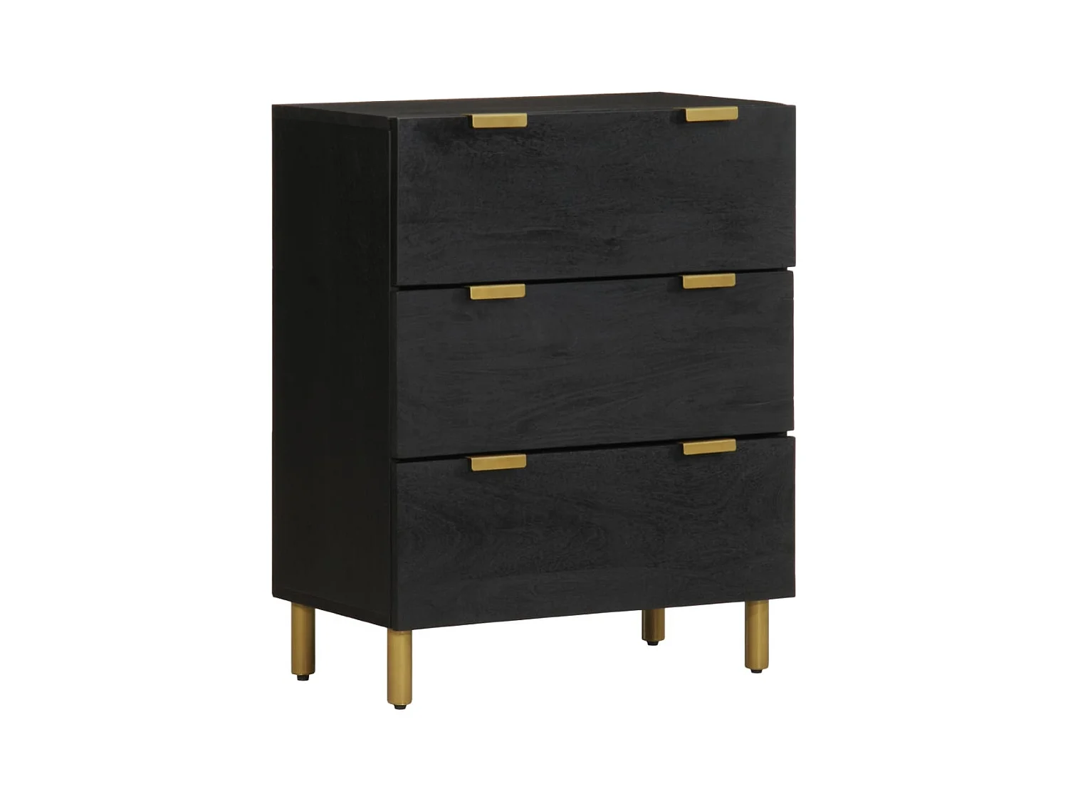 Credenza nera 60x33x75 cm in derivati del legno