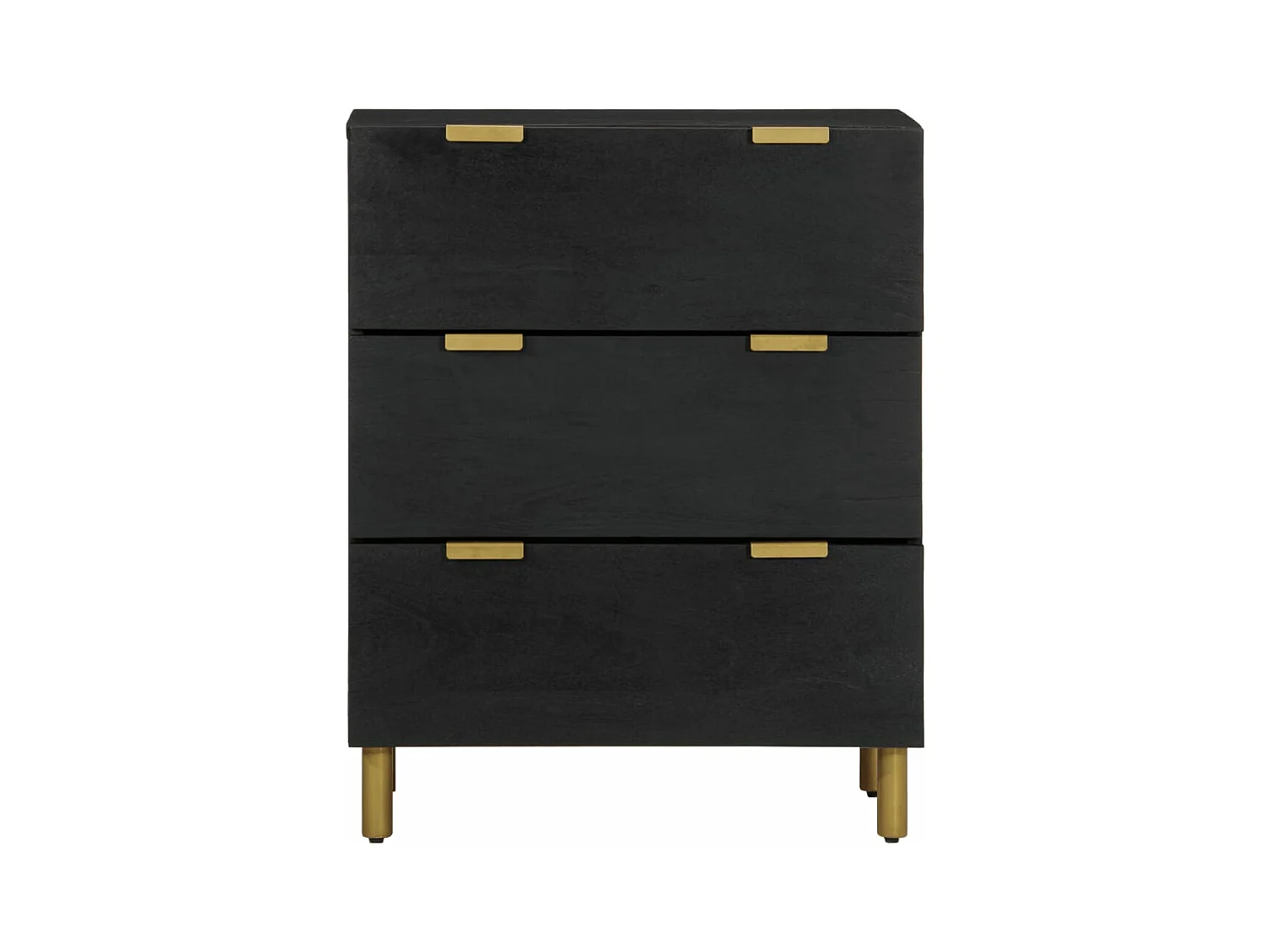 Buffet noir 60x33x75 cm bois d'ingénierie