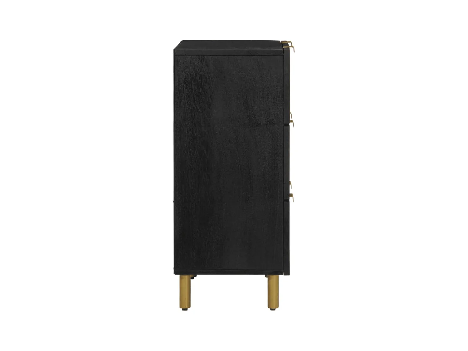 Buffet noir 60x33x75 cm bois d'ingénierie