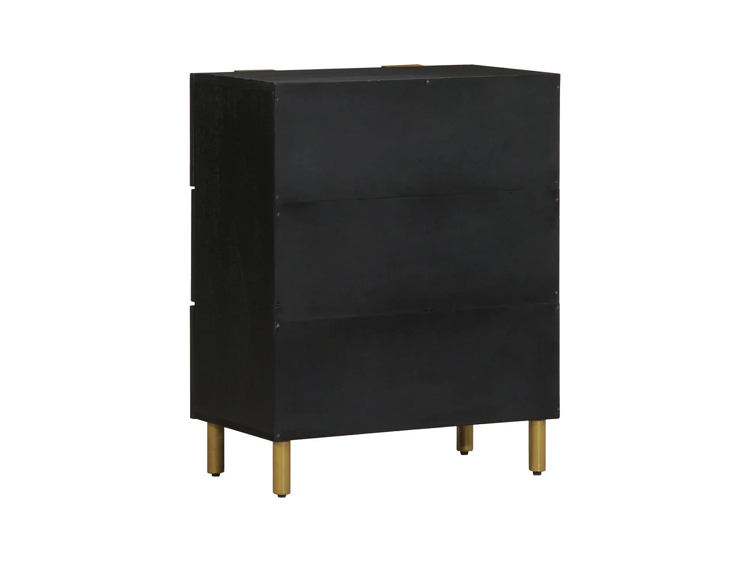 Buffet noir 60x33x75 cm bois d'ingénierie