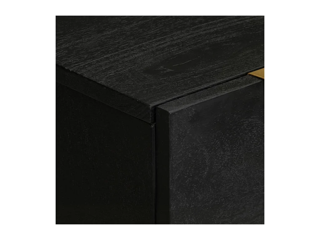Buffet noir 60x33x75 cm bois d'ingénierie