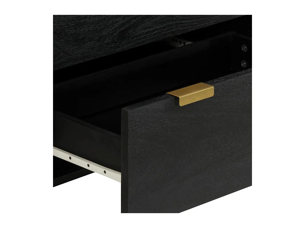 Buffet noir 60x33x75 cm bois d'ingénierie
