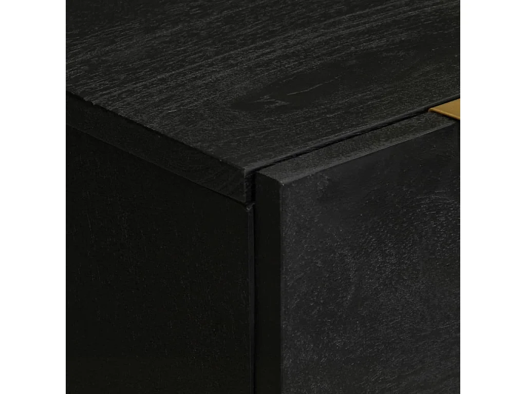 Buffet noir 60x33x75 cm bois d'ingénierie