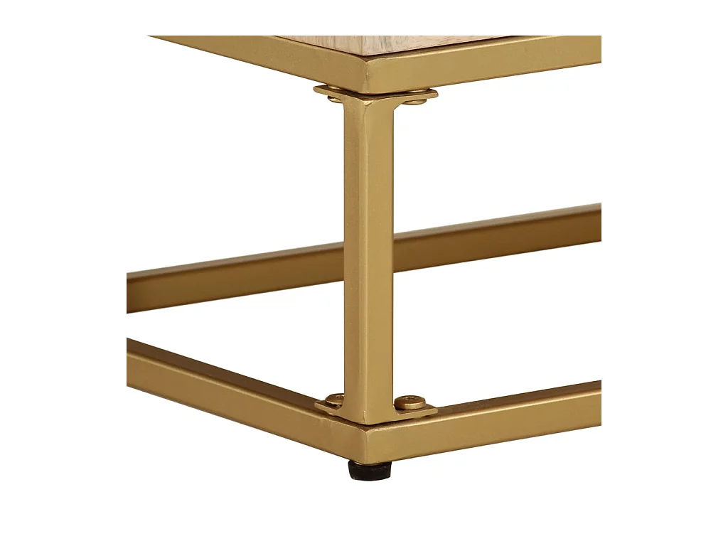Buffet noir 55x30x76 cm bois massif de manguier et fer