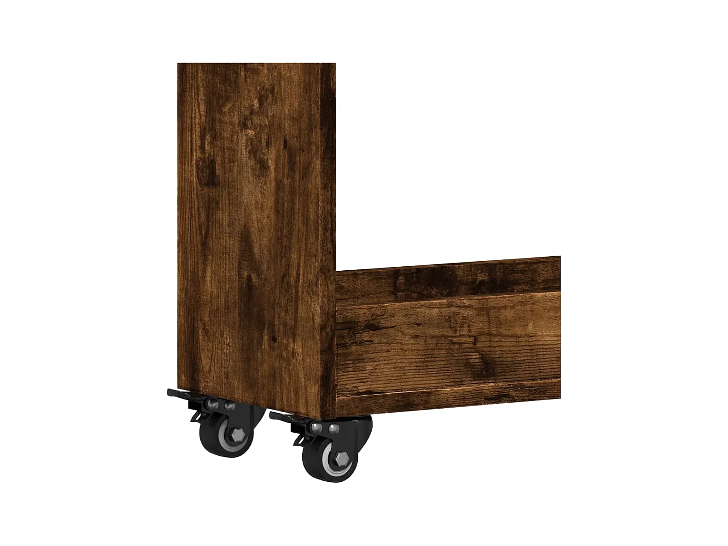 Armoire avec roues chêne fumé 60x22x79 cm bois d'ingénierie