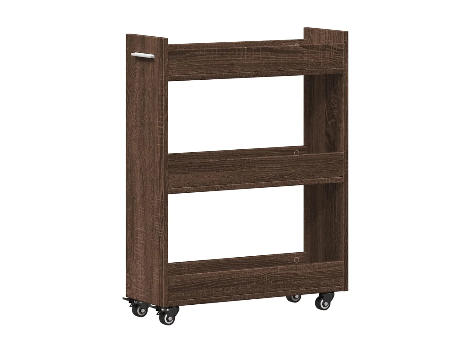 Kleiderschrank mit Rollen, braune Eiche, 60 x 22 x 79 cm, Holzwerkstoff