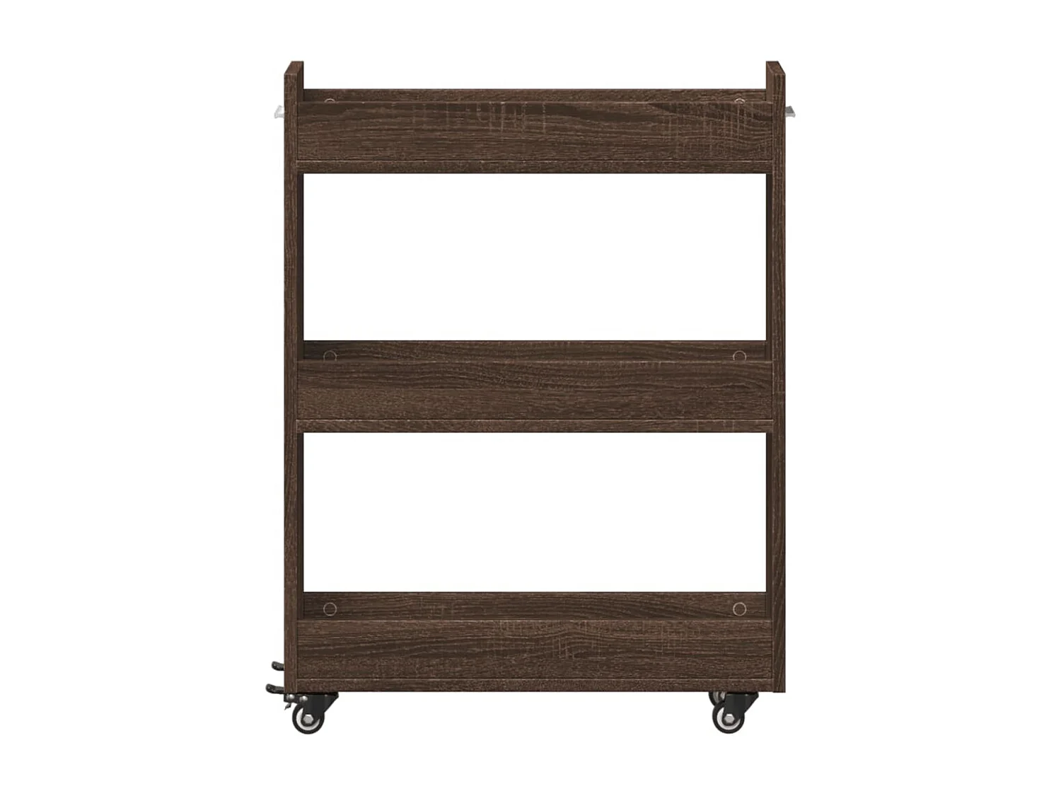 Kleiderschrank mit Rollen, braune Eiche, 60 x 22 x 79 cm, Holzwerkstoff