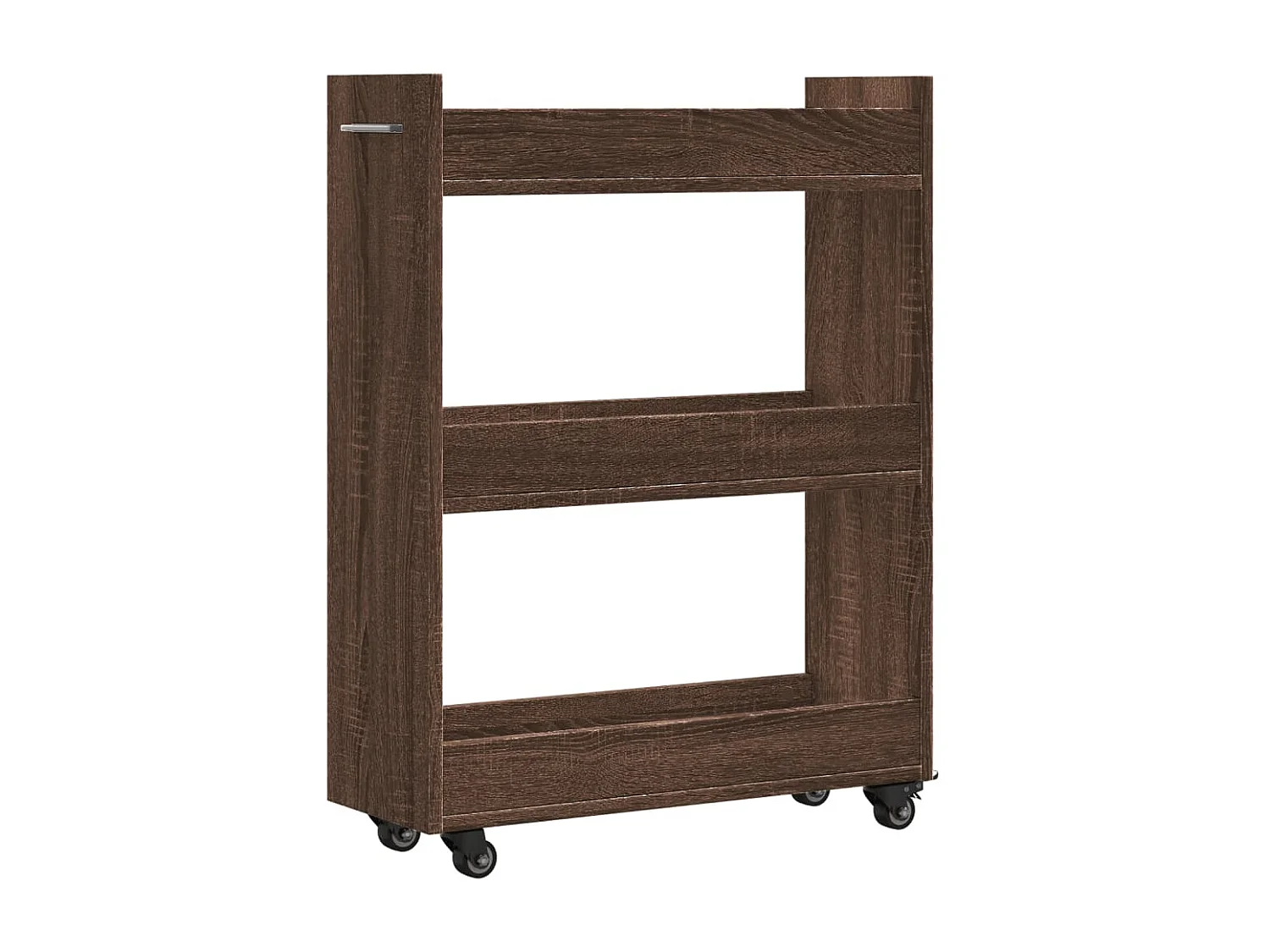 Kleiderschrank mit Rollen, braune Eiche, 60 x 22 x 79 cm, Holzwerkstoff