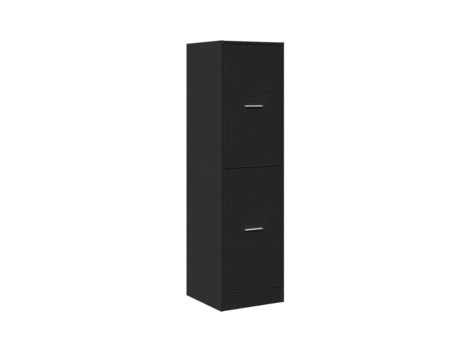 Armoire d'apothicaire noir 40x41x144,5 cm bois d'ingénierie
