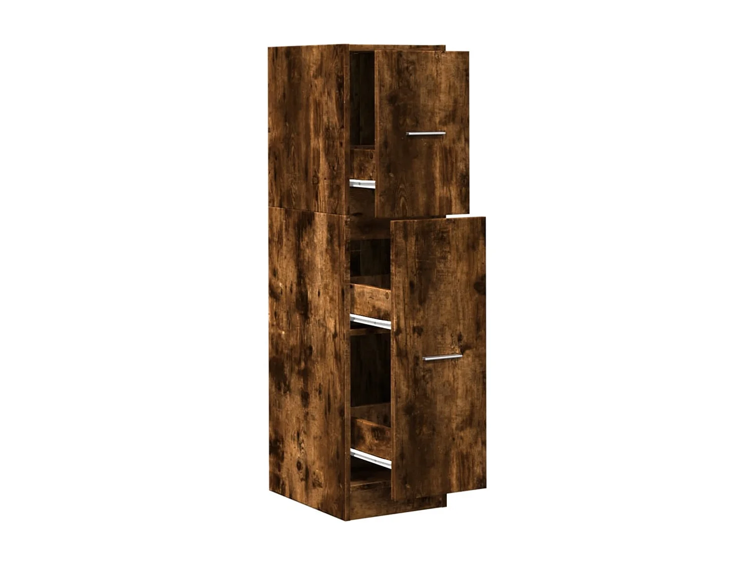 Mueble boticario roble ahumado 30x41x118 cm madera contrachapada