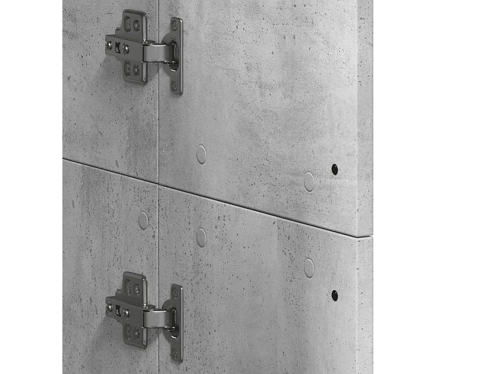 Buffet haut gris béton 60x35x180 cm bois d'ingénierie