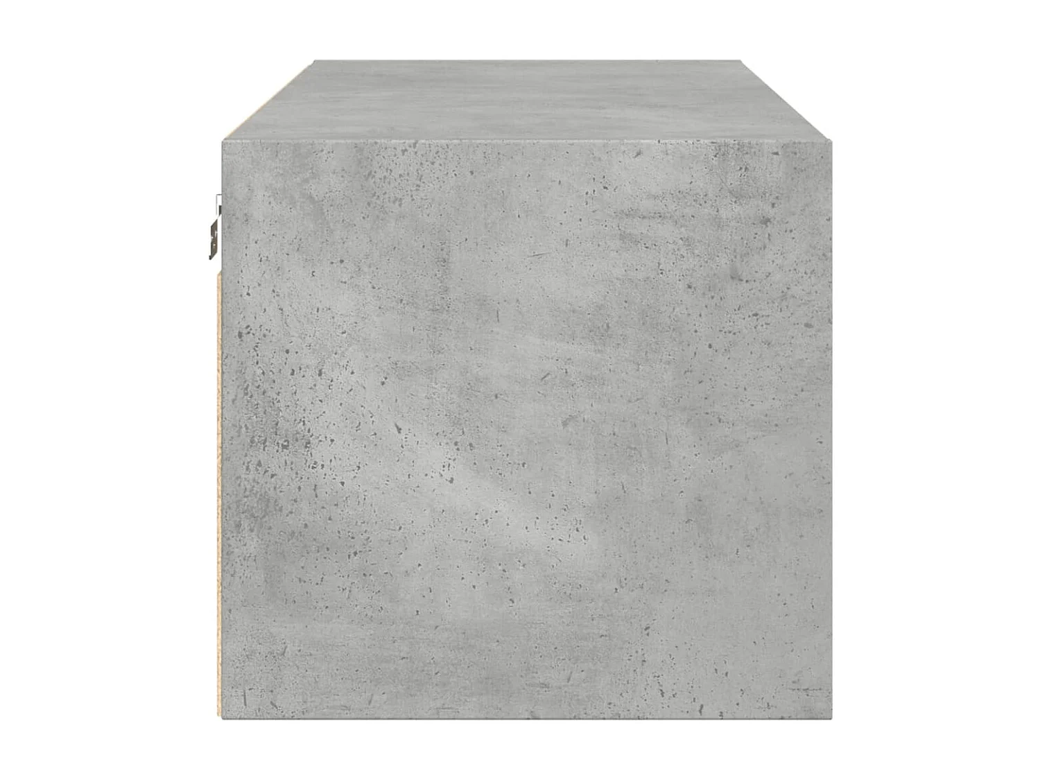 Mueble de pared con puertas de cristal gris hormigón 102x37x35 cm