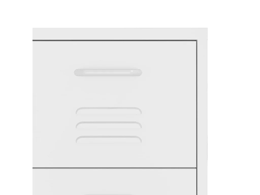 Armoire à tiroirs Blanc 80x35x101,5 cm Acier