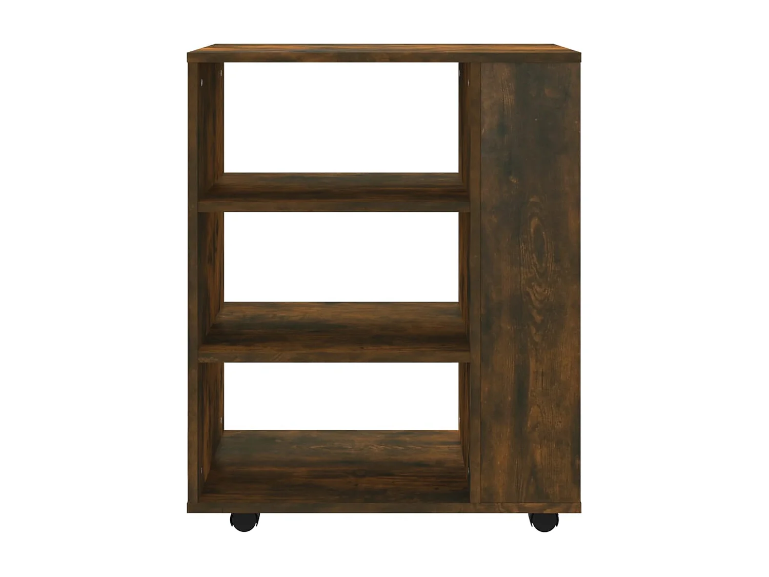 Armoire roulante Chêne fumé 60x35x75 cm Bois d'ingénierie