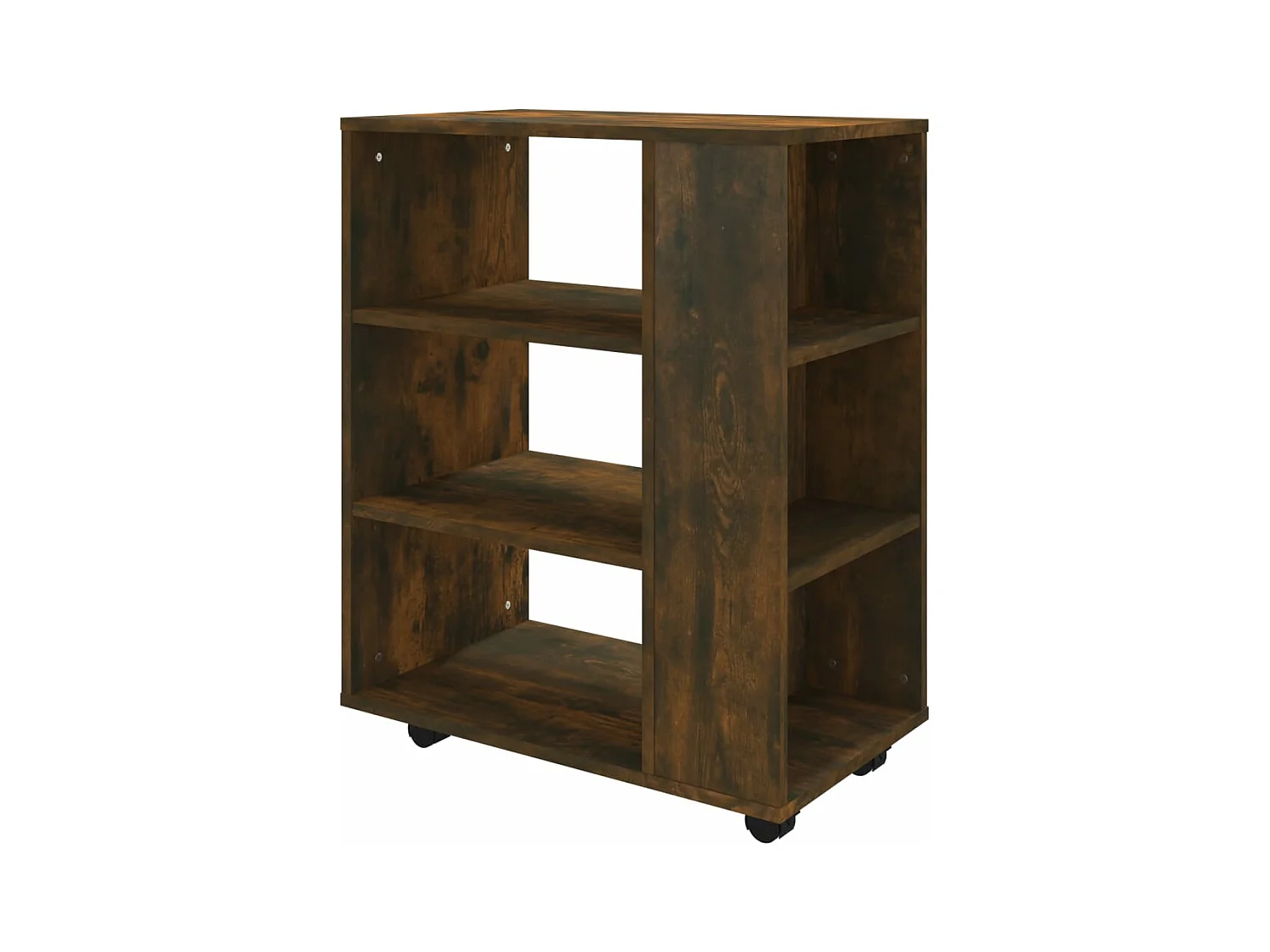 Armoire roulante Chêne fumé 60x35x75 cm Bois d'ingénierie