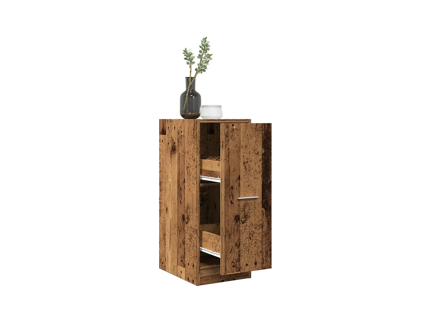 Armoire d'apothicaire vieux bois 30x41x77,5cm bois d'ingénierie