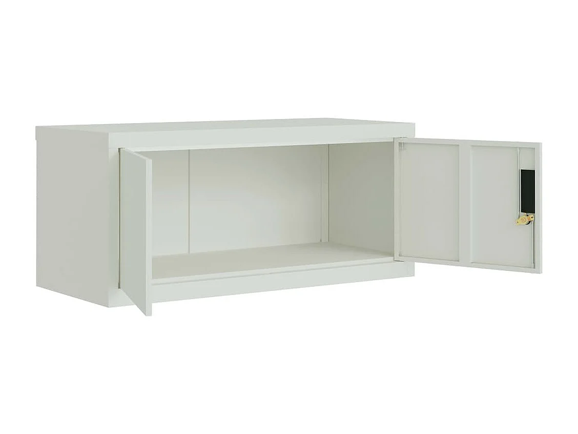 Classeur gris clair 90x40x180 cm acier