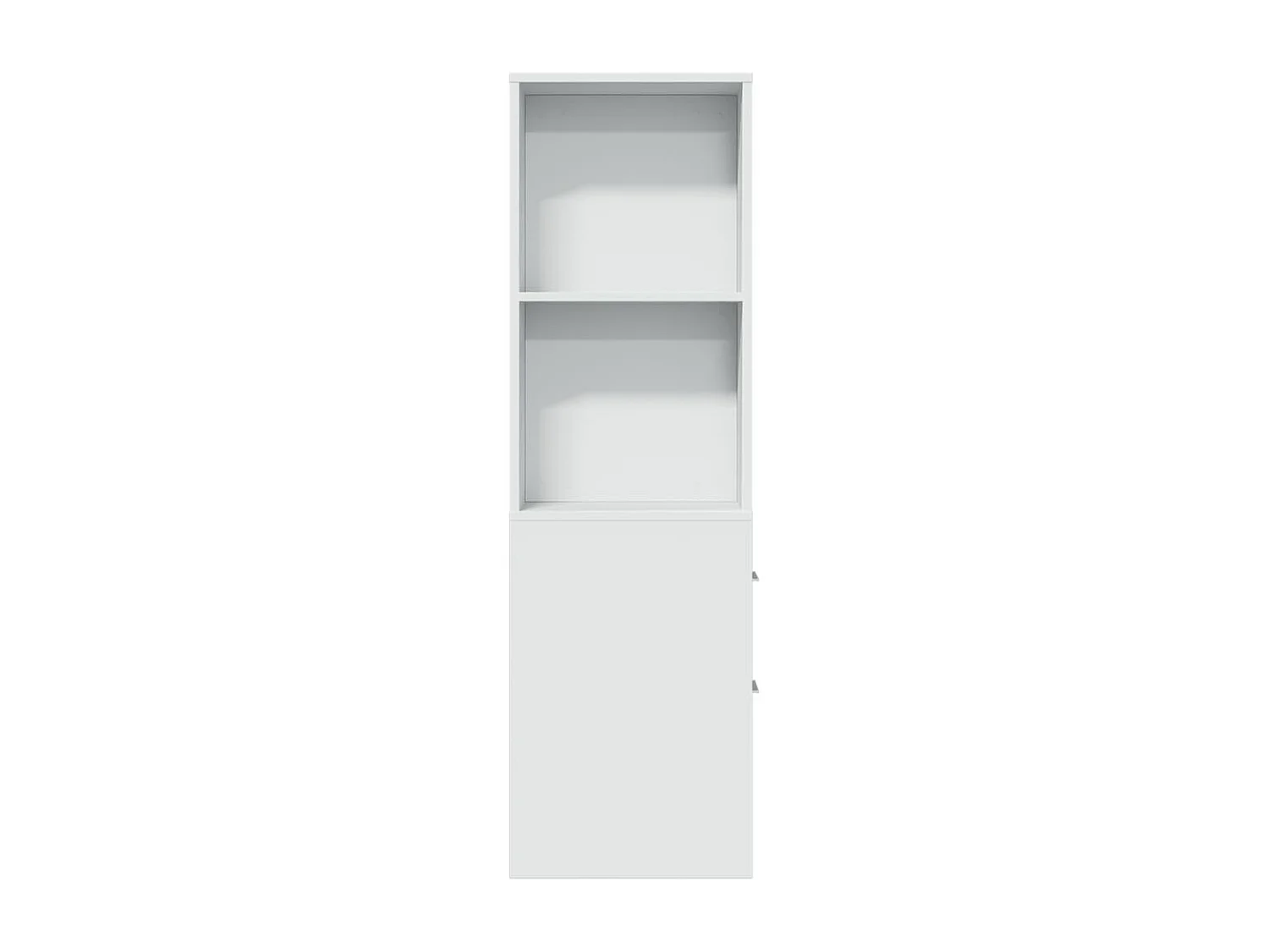 Armoire de salle de bain étroite avec roulettes blanc