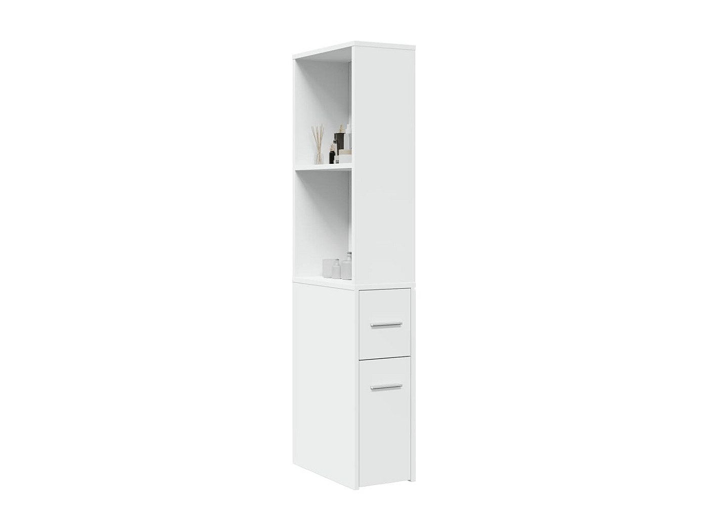 Meuble salle de bain sur roulettes, porte coulissant, etagère réglable