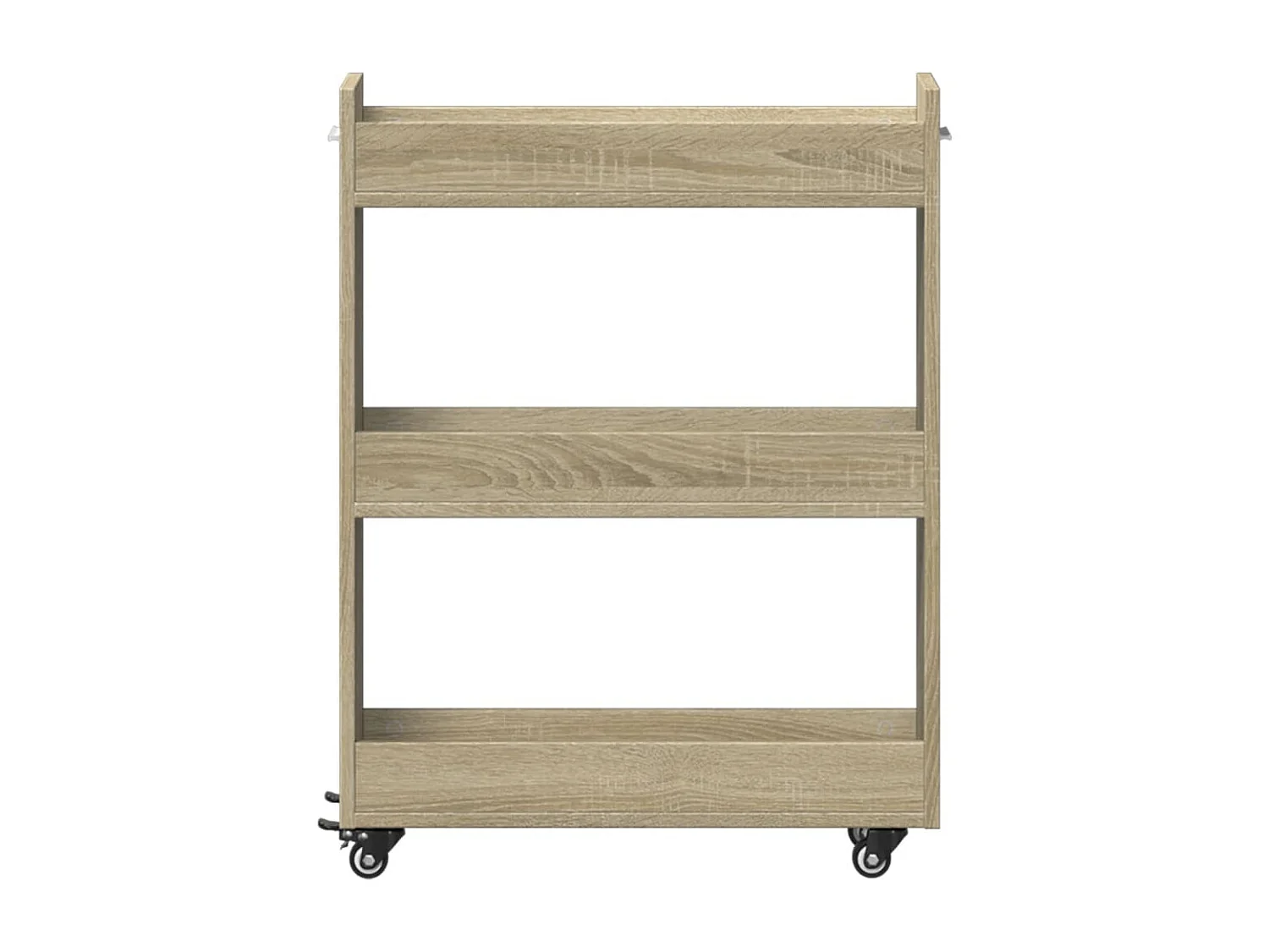 Armario con ruedas roble sonoma 60x22x79 cm madera contrachapada