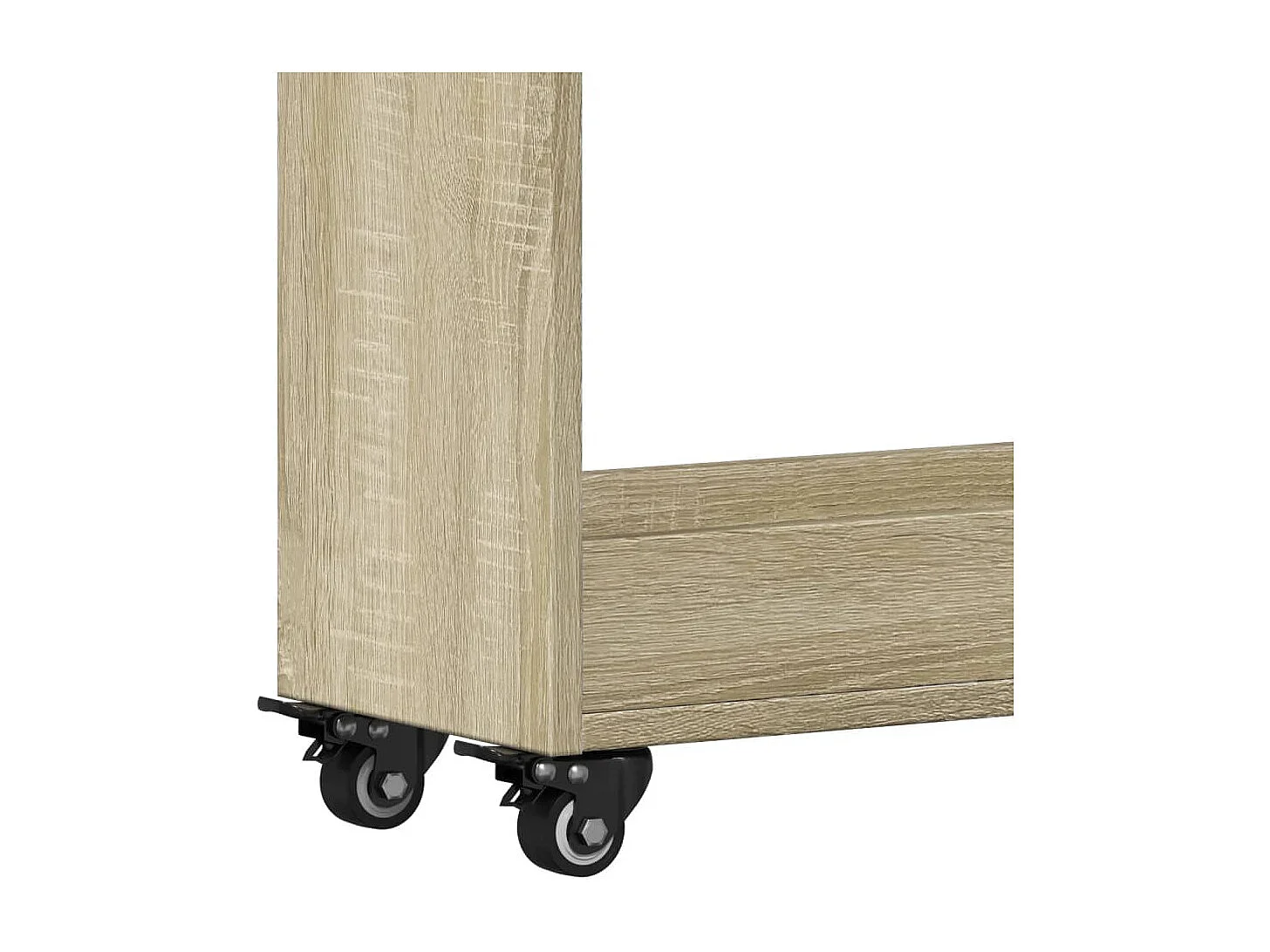 Armario con ruedas roble sonoma 60x22x79 cm madera contrachapada