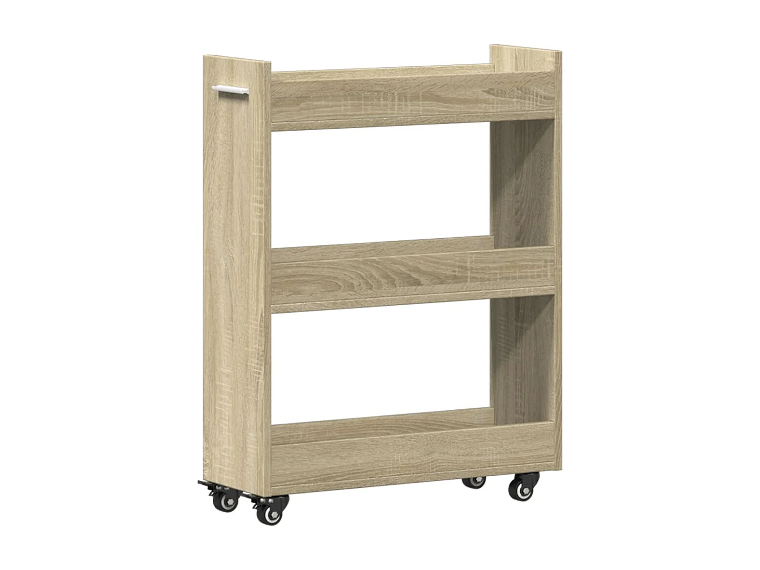 Armoire avec roues chêne sonoma 60x22x79 cm bois d'ingénierie