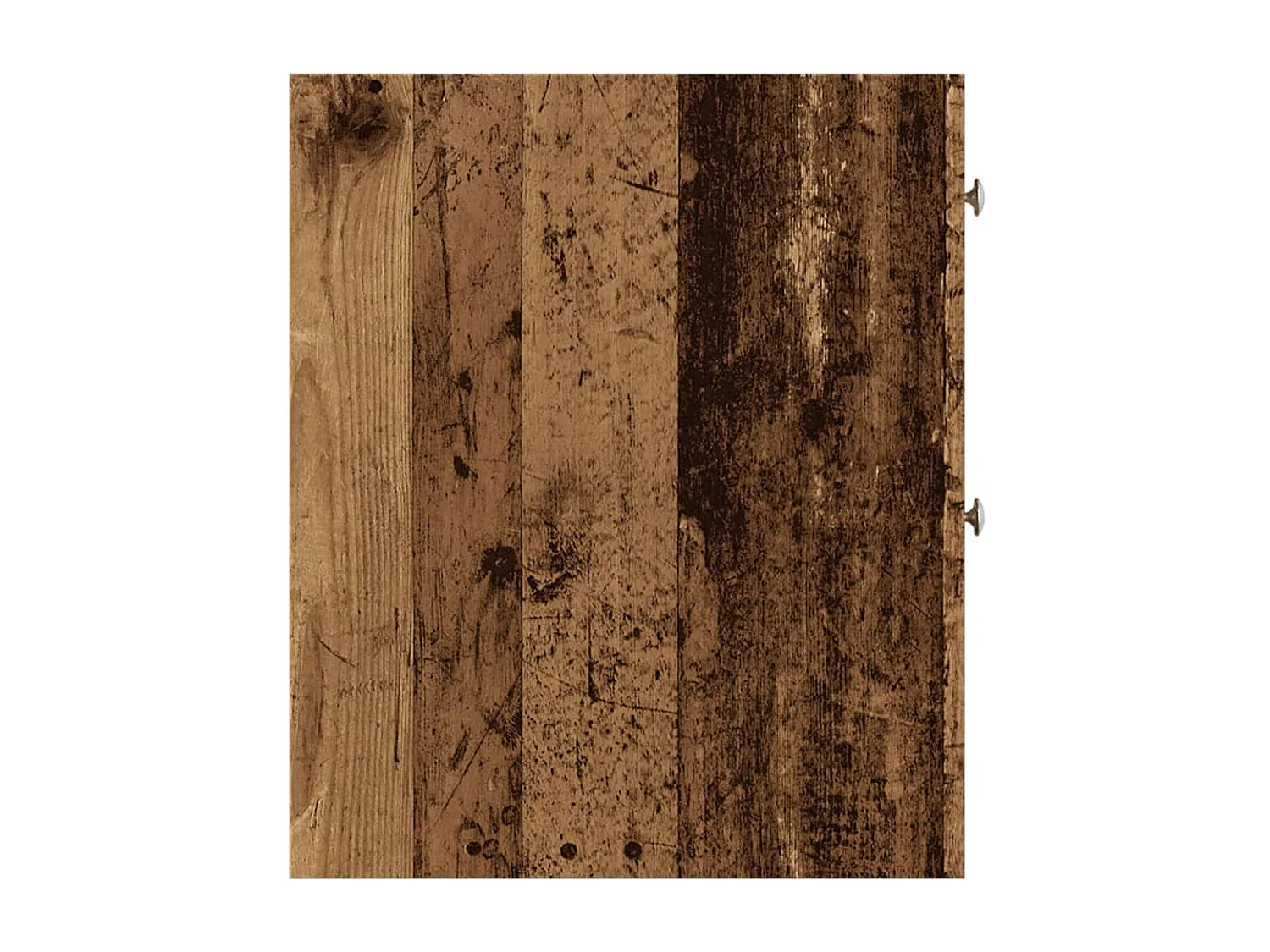 Armoire de salle de bain étroite avec roulettes vieux bois