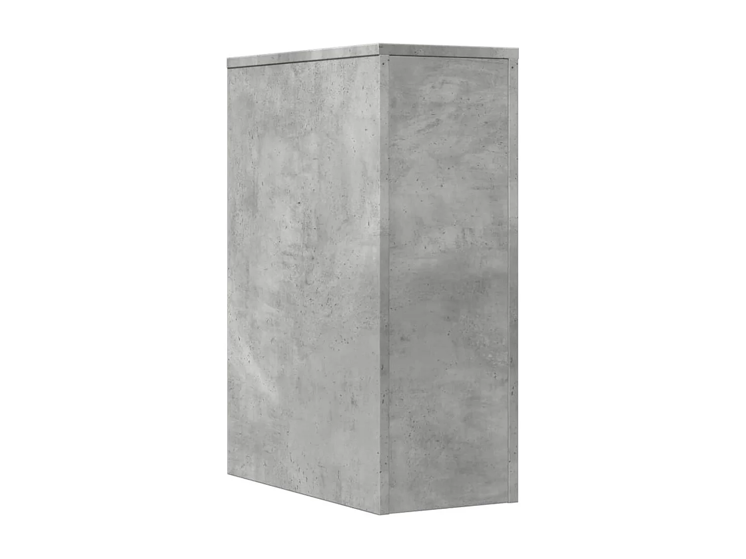 Mobile da bagno stretto con ruote grigio cemento