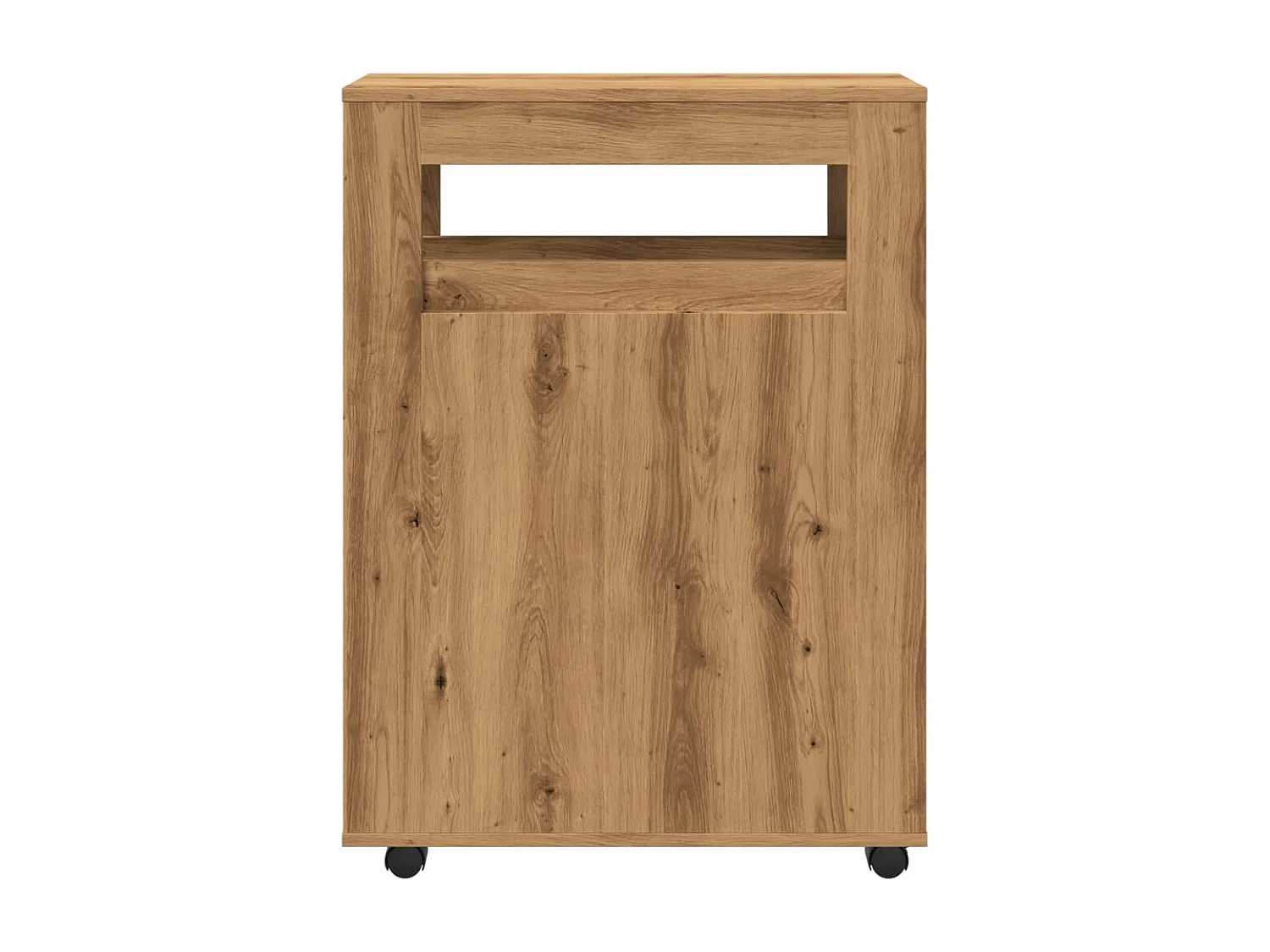 Meuble étroit de salle de bain à roulettes chêne artisanal