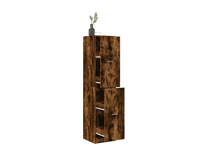 Armoire d'apothicaire chêne fumé 40x41x174,5 cm bois ingénierie