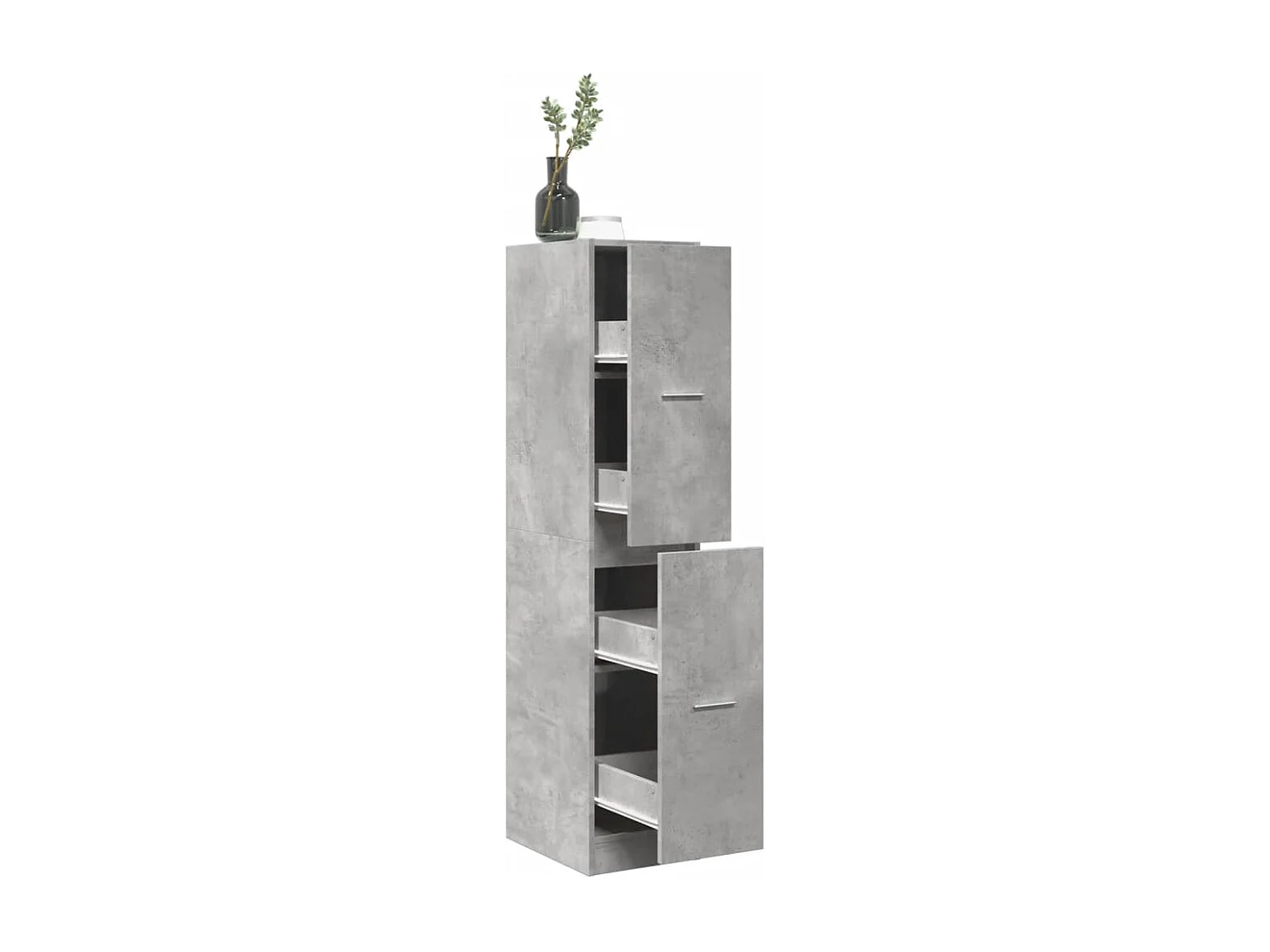 Armoire d'apothicaire gris béton 30x41x144,5 cm bois ingénierie