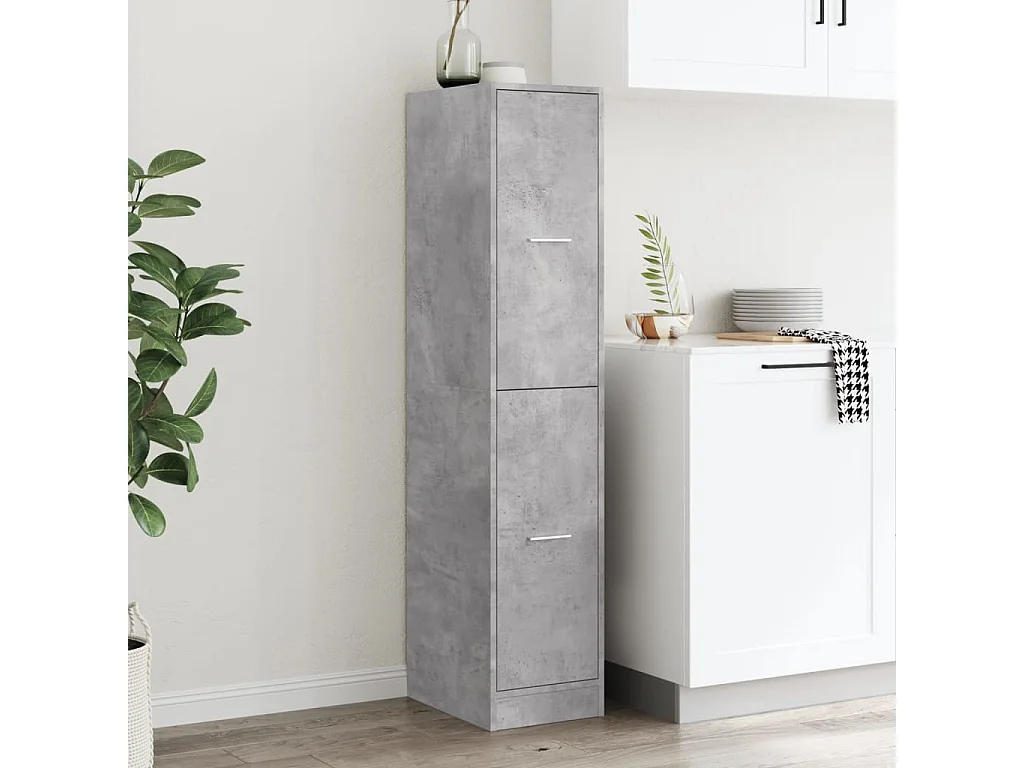 Armoire d'apothicaire gris béton 30x41x144,5 cm bois ingénierie