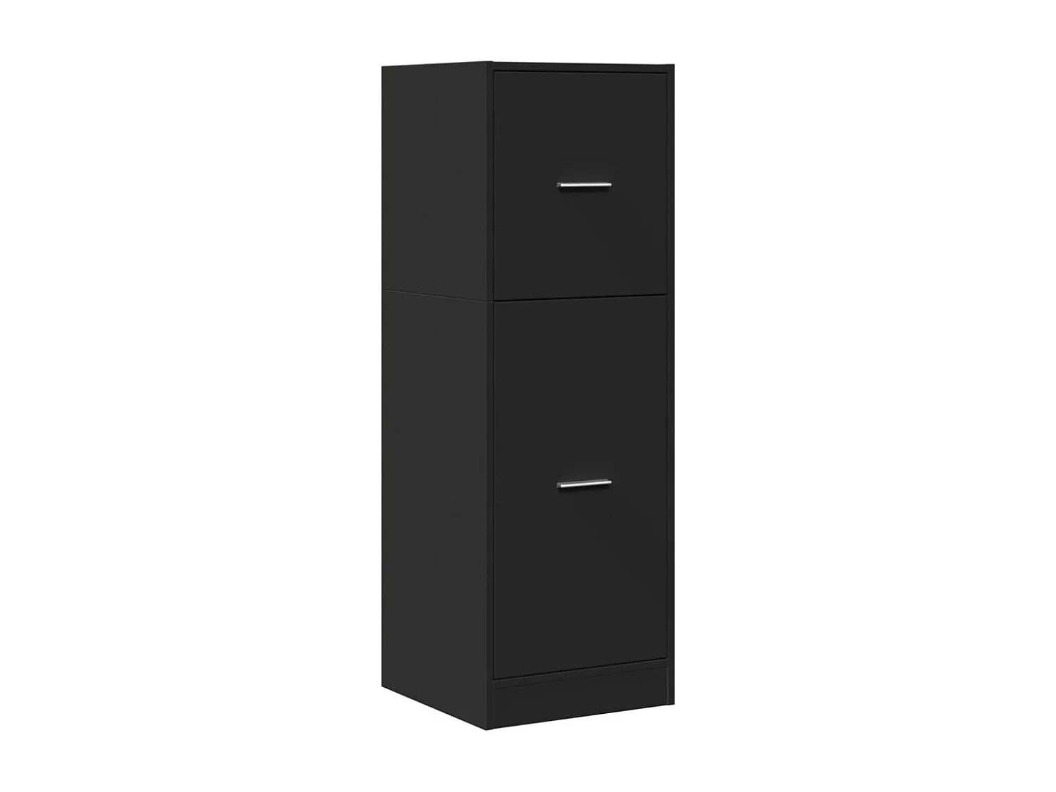 Armoire d'apothicaire noir 40x41x118 cm bois d'ingénierie