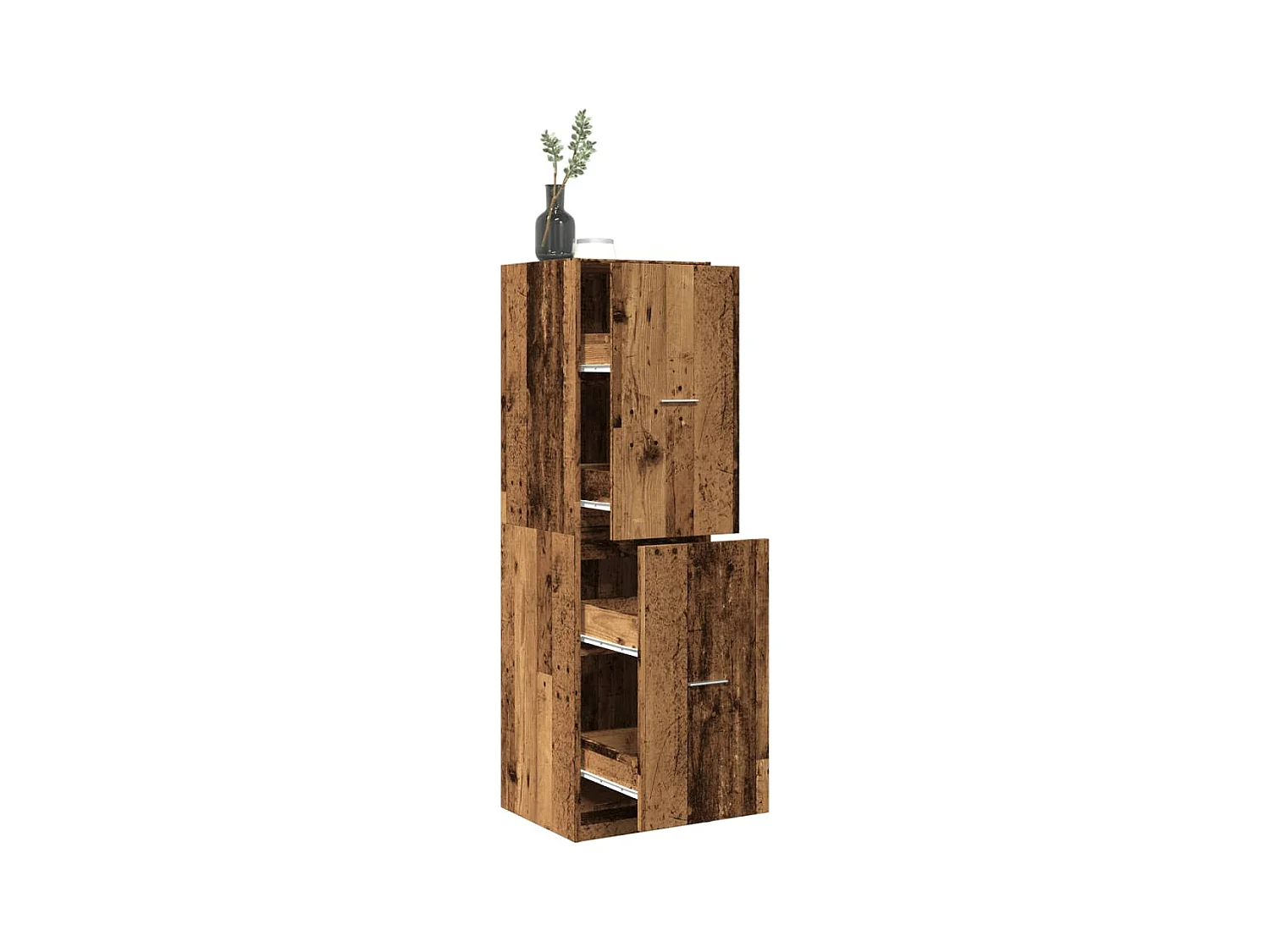 Armoire d'apothicaire vieux bois 40x41x144,5 cm bois ingénierie