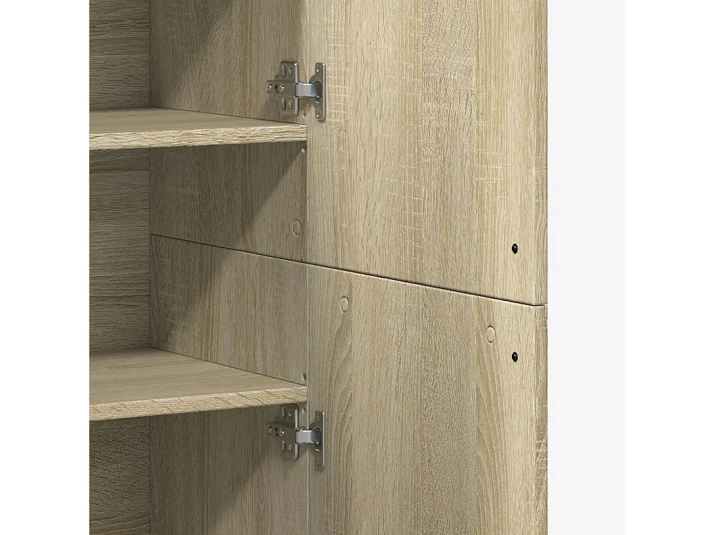 Hohes Sideboard aus Sonoma-Eiche, 80 x 35 x 180 cm, Holzwerkstoff