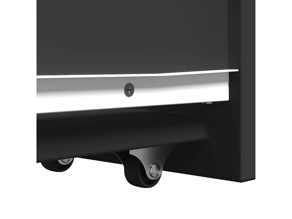 Mobile da bagno stretto con rotelle nere